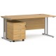 Maestro Straight Desk with Under Desk Pedestal